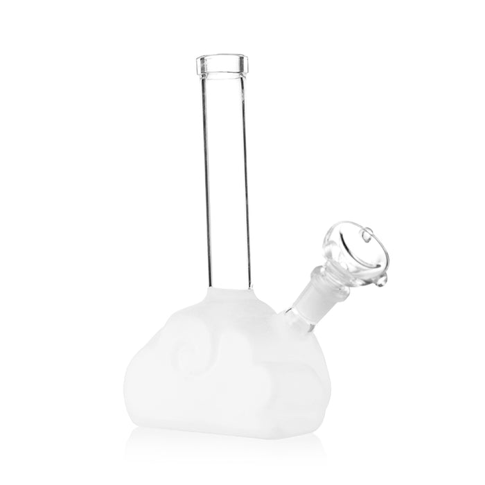 Glass Rainbow Cloud Water Beaker Bong | White Cloud