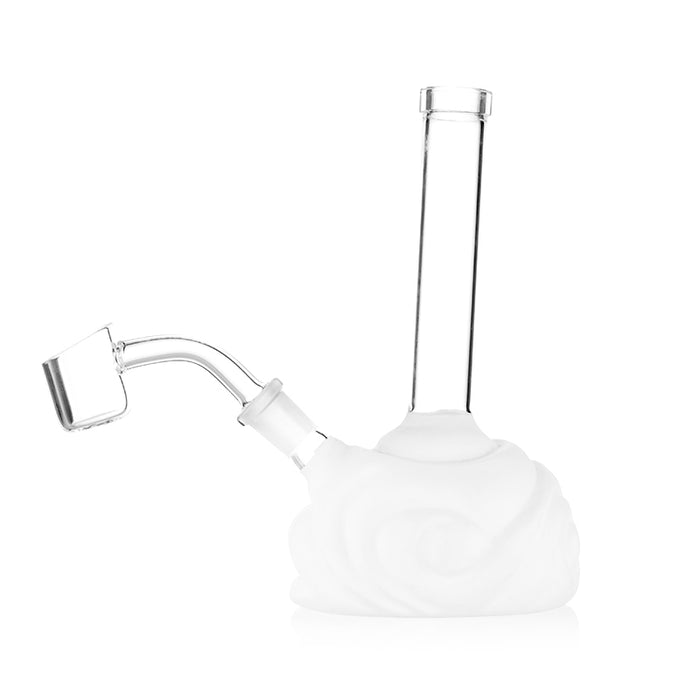 Glass Rainbow Cloud Water Beaker Bong | White Cloud