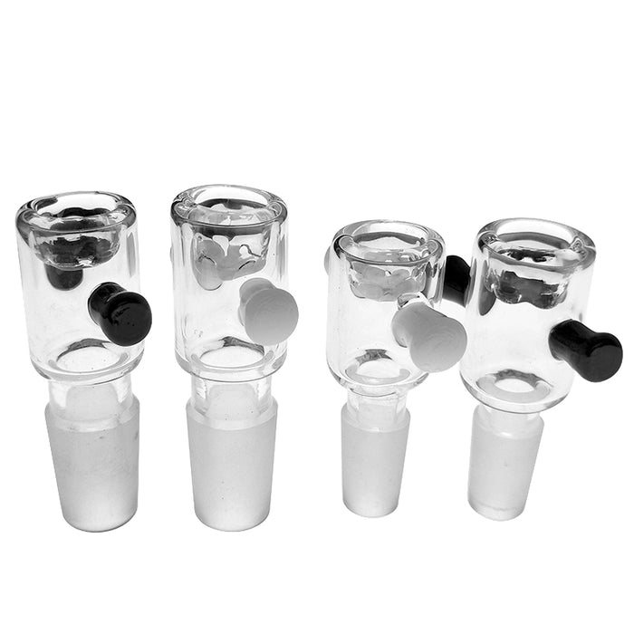 Glass Screenless Male Bong Bowl