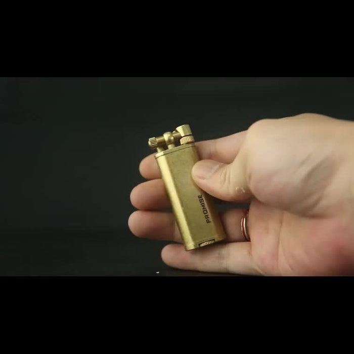 Grinding Wheel Old-Fashioned Pure Copper Lighter