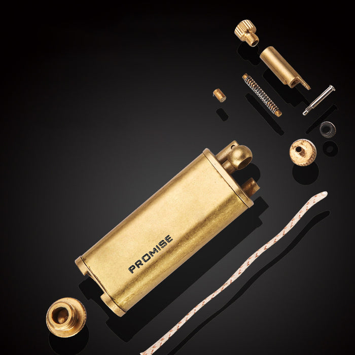 Grinding Wheel Old-Fashioned Pure Copper Lighter