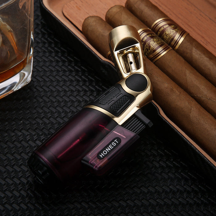 Head Metal Straight Inflatable Lighter