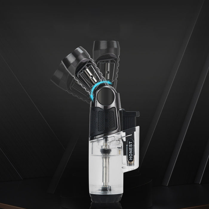 Head Metal Straight Inflatable Lighter