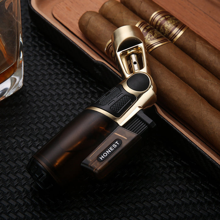 Head Metal Straight Inflatable Lighter