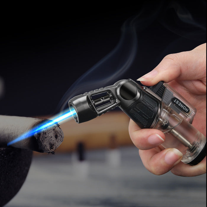 Head Metal Straight Inflatable Lighter
