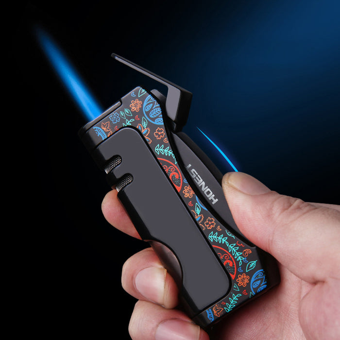 Honest Blue Flame Inflatable Lighter With Cigar Punch