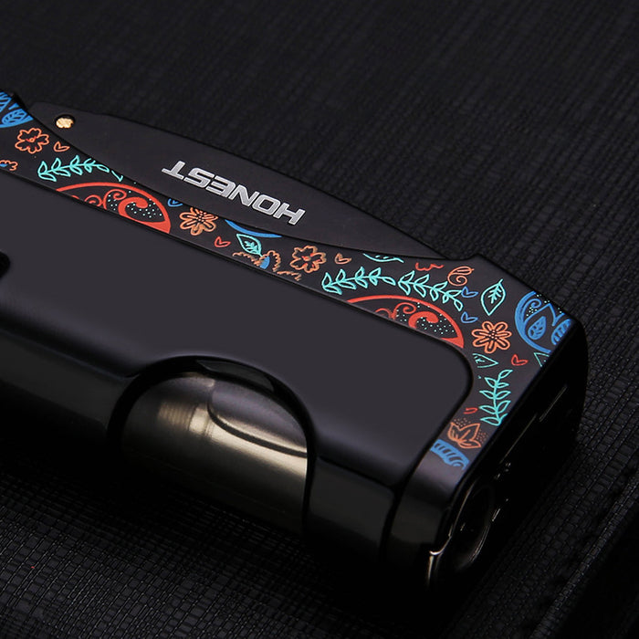 Honest Blue Flame Inflatable Lighter With Cigar Punch