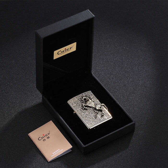 Horse Retro Kerosene Lighter