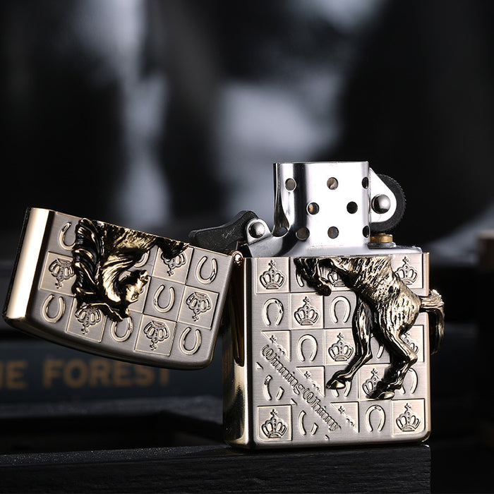 Horse Retro Kerosene Lighter