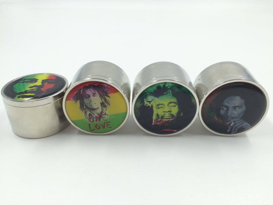 3 Layers Handsome Facial Surface Smoking Crusher Metal Herb Cigarettes Accessories Hookah Pipe Hand Muller Tobacco Grinder