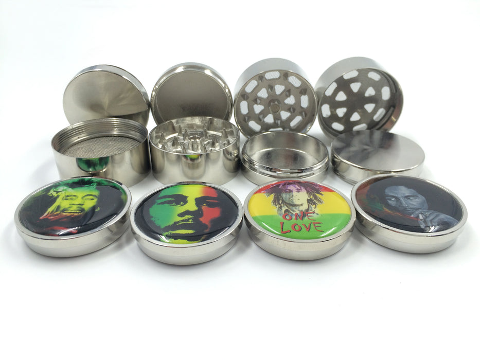 3 Layers Handsome Facial Surface Smoking Crusher Metal Herb Cigarettes Accessories Hookah Pipe Hand Muller Tobacco Grinder