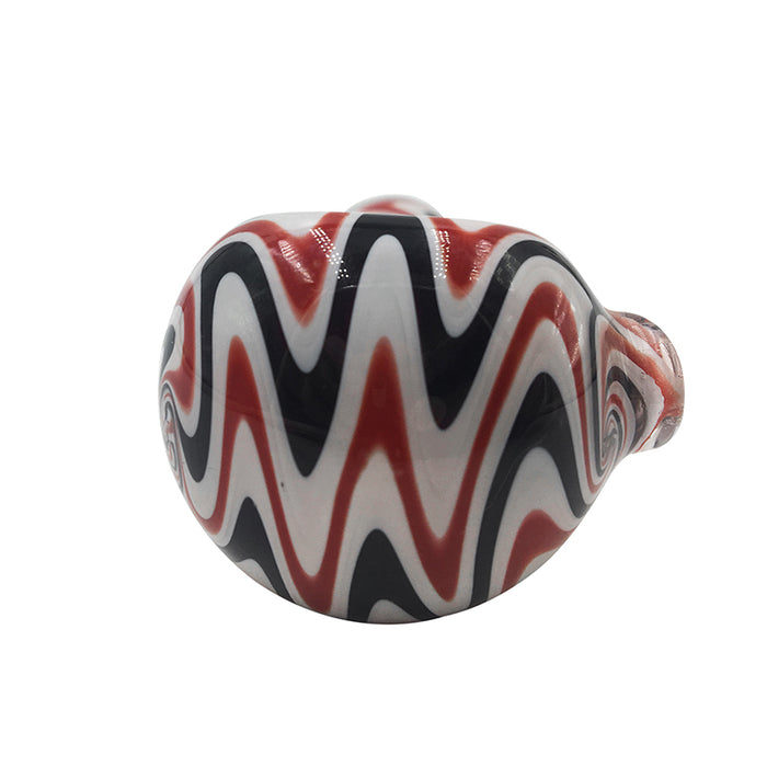 Hight Quality  Three Lines Wavy Stripes Hand Pipe 457#