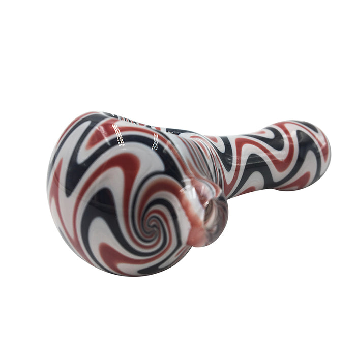 Hight Quality  Three Lines Wavy Stripes Hand Pipe 457#
