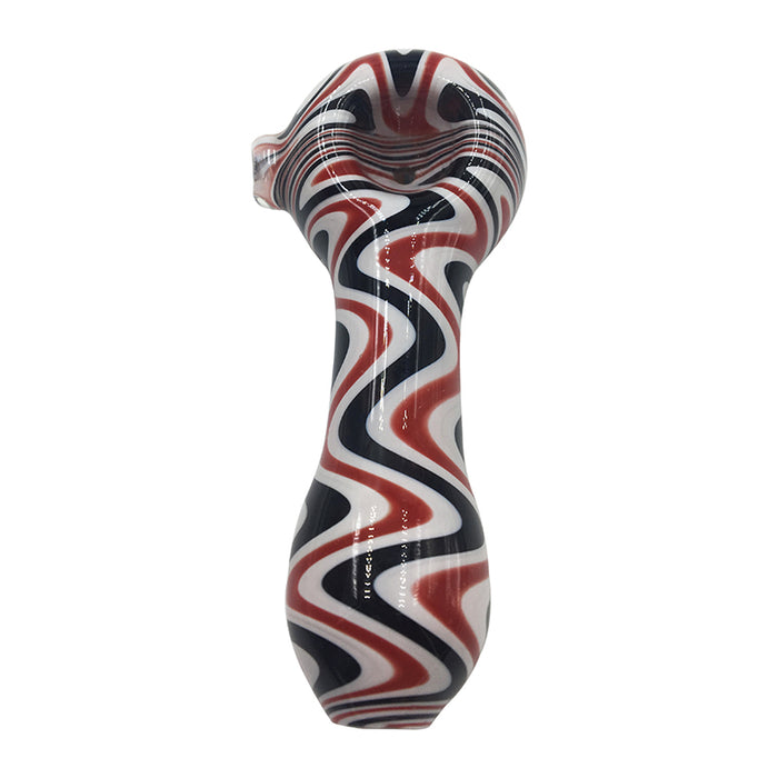 Hight Quality  Three Lines Wavy Stripes Hand Pipe 457#