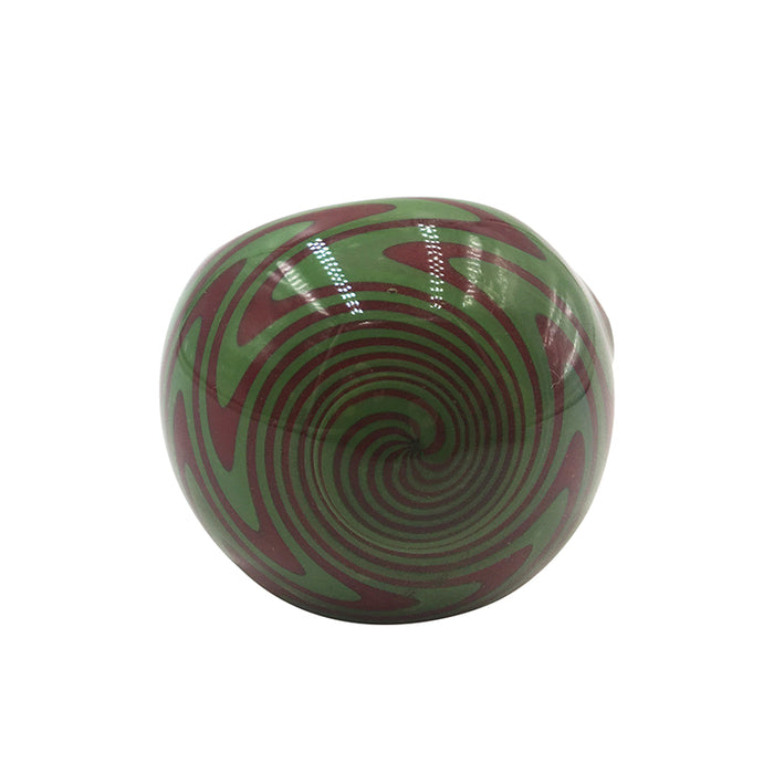 Green Hand Pipe with Red Wavy Stripes 458#
