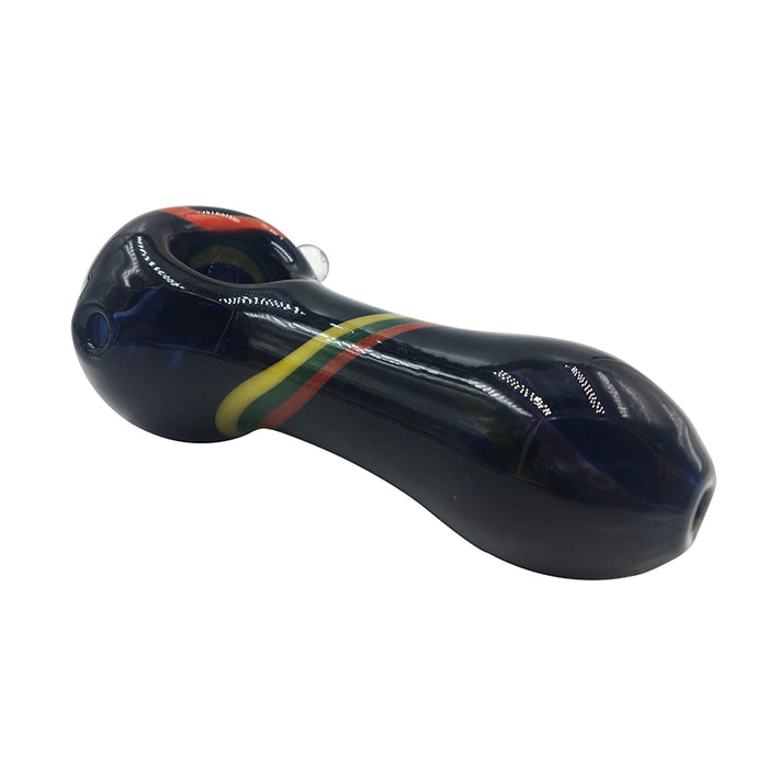 Classic Black Spoon Pipe Glass Hand Pipe 462#