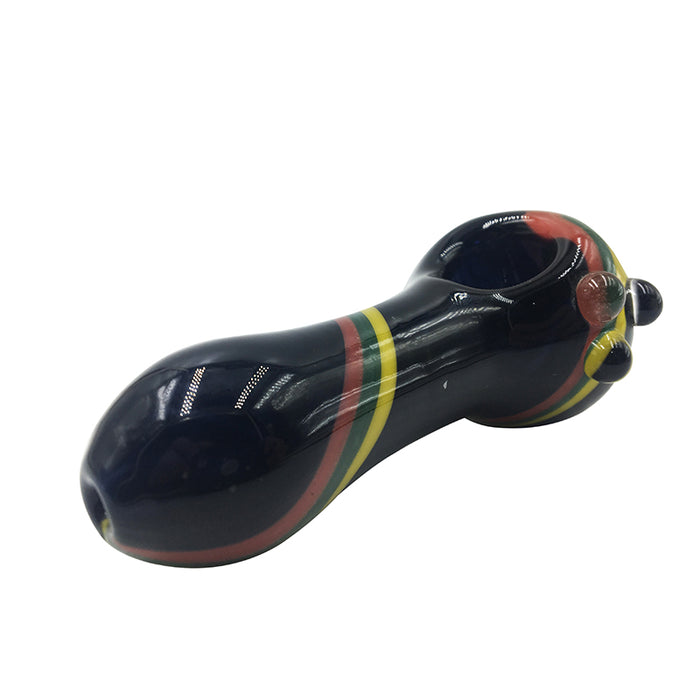 Classic Black Spoon Pipe Glass Hand Pipe 462#