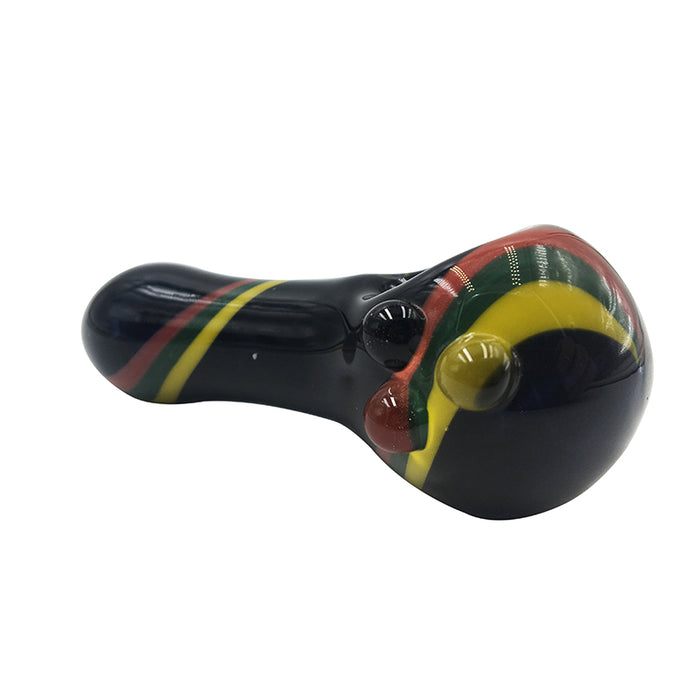 Classic Black Spoon Pipe Glass Hand Pipe 462#
