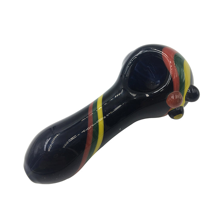 Classic Black Spoon Pipe Glass Hand Pipe 462#