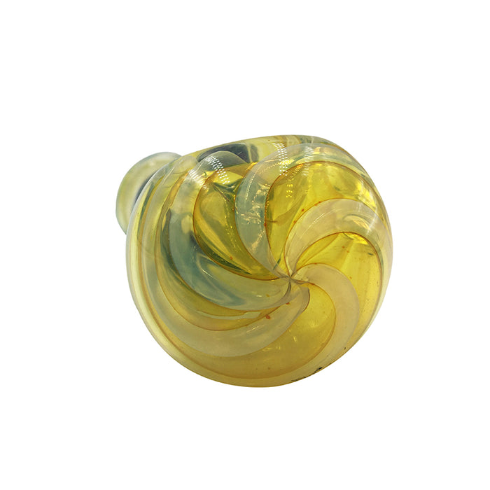 Beautiful Glass Hand Pipe with Transparent Yellow 475#