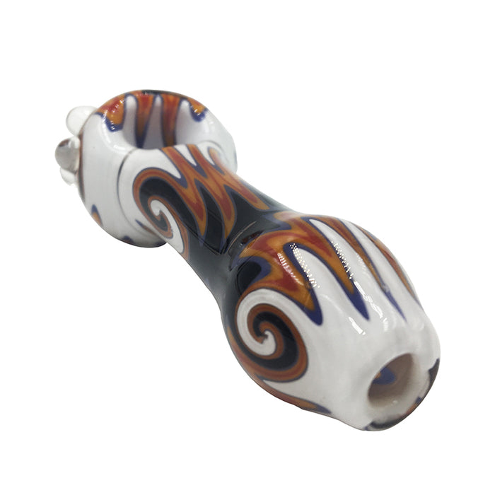 Hand Made High Quality Colored High Borosilicate Glass Hand Pipe  481#