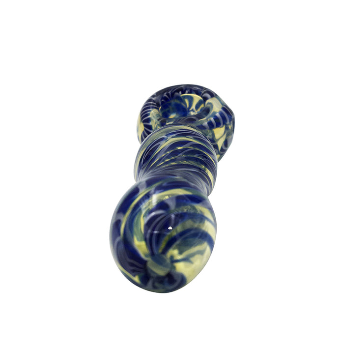 Hand Made Glass Spoon Pipes Stipe Colors From Glass Factory 345#