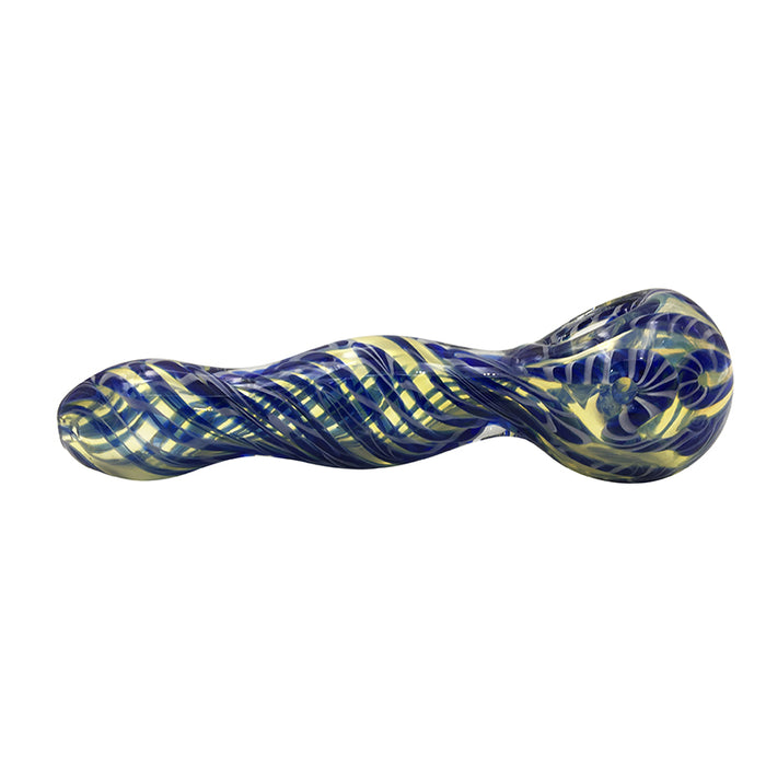Hand Made Glass Spoon Pipes Stipe Colors From Glass Factory 345#
