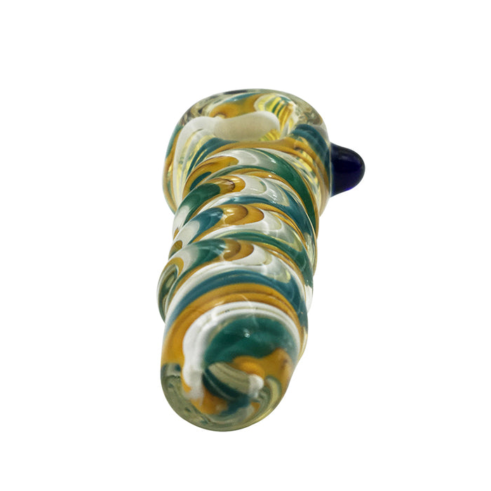 Newest Unique Design Glass Spoon Pipe Smoking Hand Pipe 348#