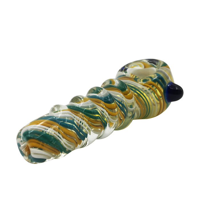 Newest Unique Design Glass Spoon Pipe Smoking Hand Pipe 348#