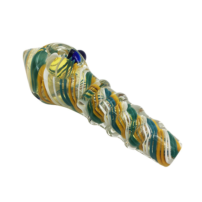 Newest Unique Design Glass Spoon Pipe Smoking Hand Pipe 348#