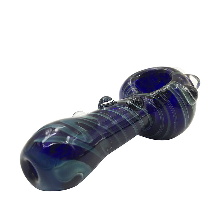 Colorful Tobacco Glass Spoon Pipes Dry Herb Hand Pipes 350#