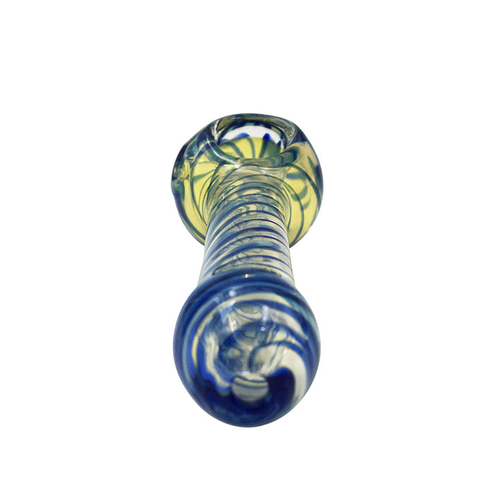 New Heady Hand Pipes Tobacco Pocket Spoon Glass Smoking Pipe 351#