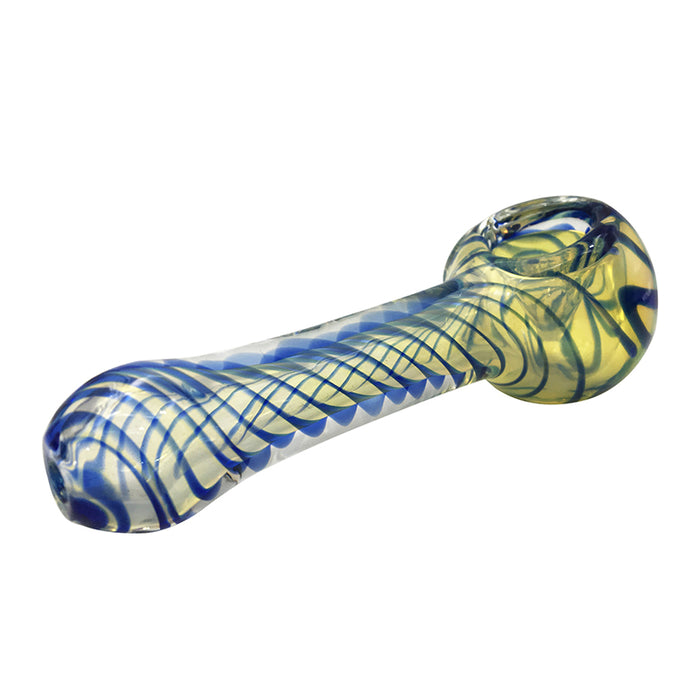 New Heady Hand Pipes Tobacco Pocket Spoon Glass Smoking Pipe 351#