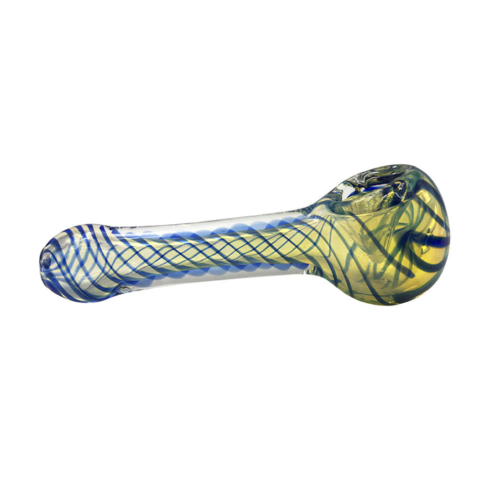 New Heady Hand Pipes Tobacco Pocket Spoon Glass Smoking Pipe 351#