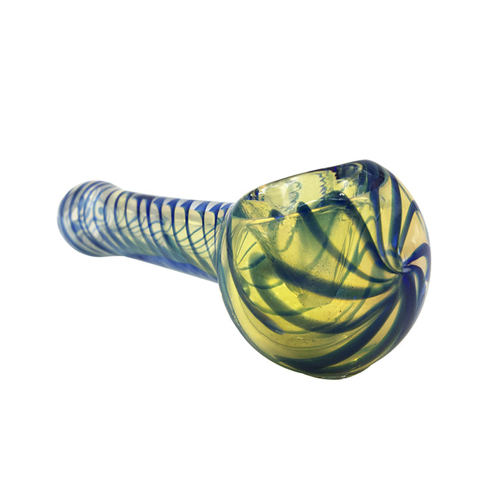 New Heady Hand Pipes Tobacco Pocket Spoon Glass Smoking Pipe 351#