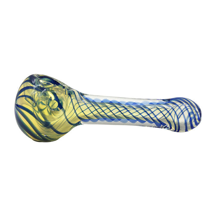 New Heady Hand Pipes Tobacco Pocket Spoon Glass Smoking Pipe 351#
