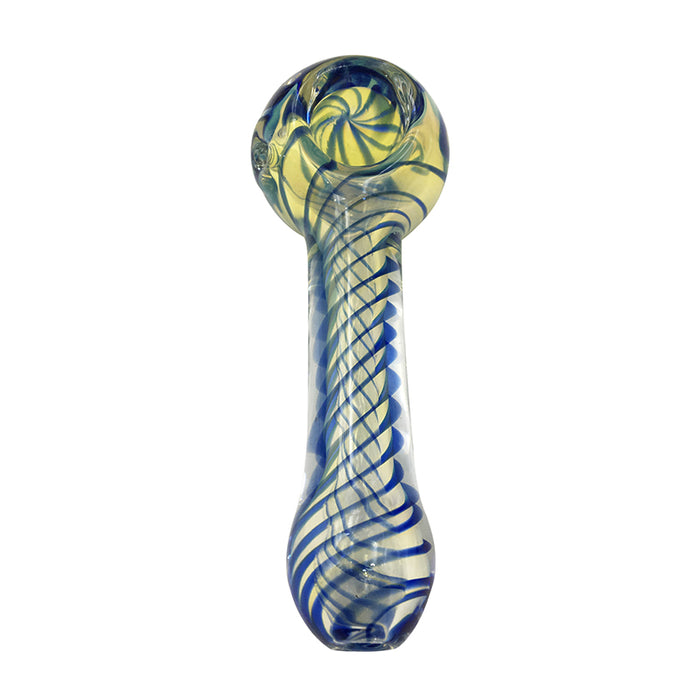 New Heady Hand Pipes Tobacco Pocket Spoon Glass Smoking Pipe 351#