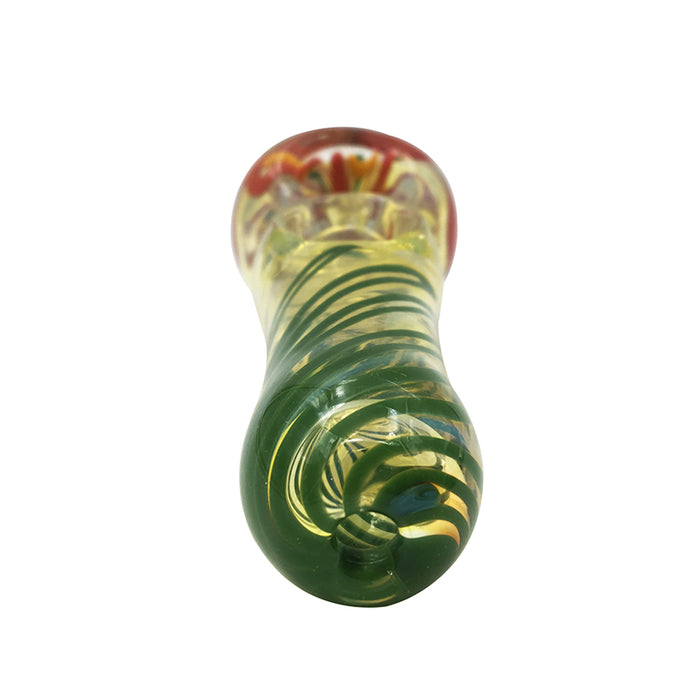 Flower Design Glass Spoon Pipes Hand Pipe with Factory Price 352#