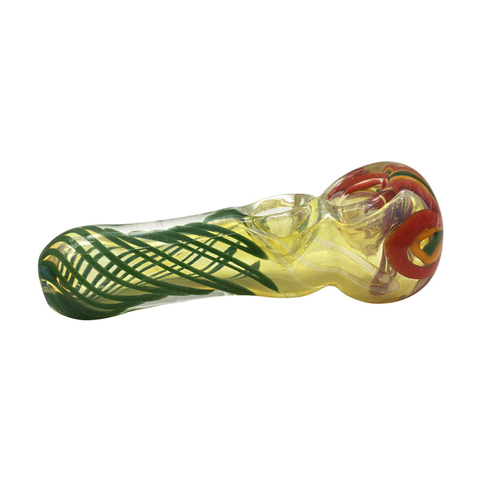 Flower Design Glass Spoon Pipes Hand Pipe with Factory Price 352#