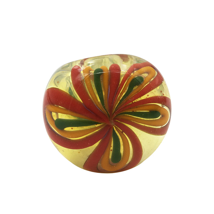 Flower Design Glass Spoon Pipes Hand Pipe with Factory Price 352#