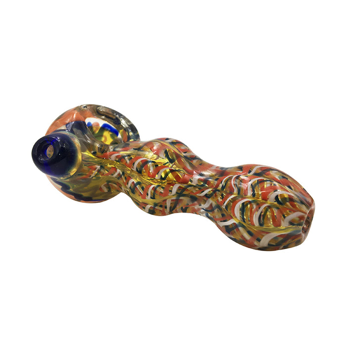Glass Spoon Hand Pipe with Bubbled Tube 363#