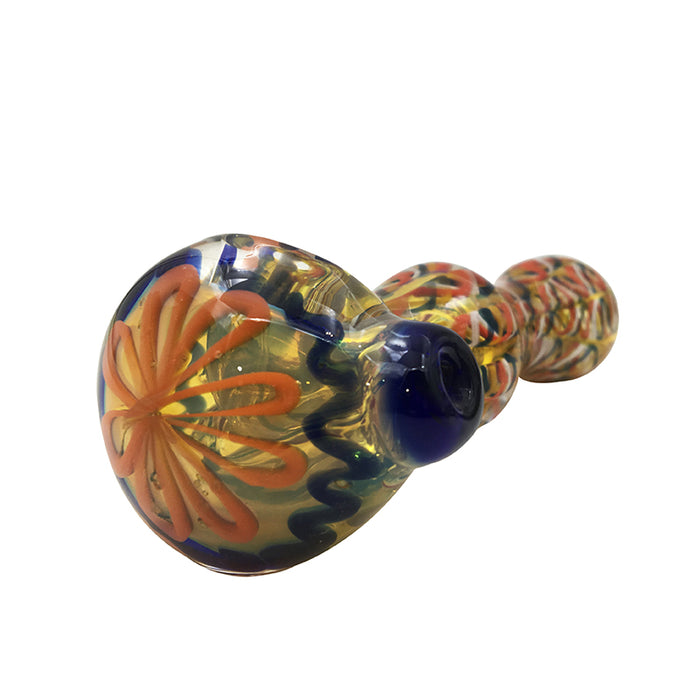 Glass Spoon Hand Pipe with Bubbled Tube 363#