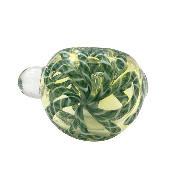 Newest Green Stripe Mini Donut Glass Spoon Pipes for Smoking 381#