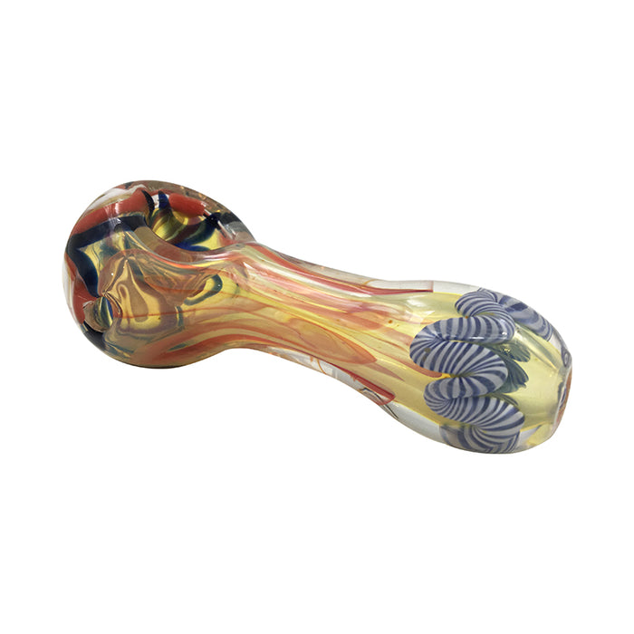 Heady Glass Smoking Pipes Hand Spoon Pipes Leaf Shape 392#
