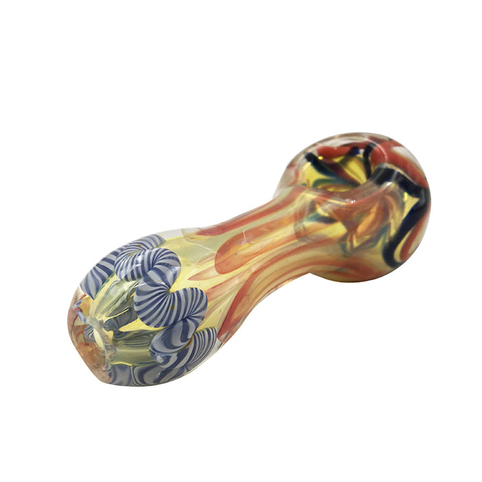 Heady Glass Smoking Pipes Hand Spoon Pipes Leaf Shape 392#