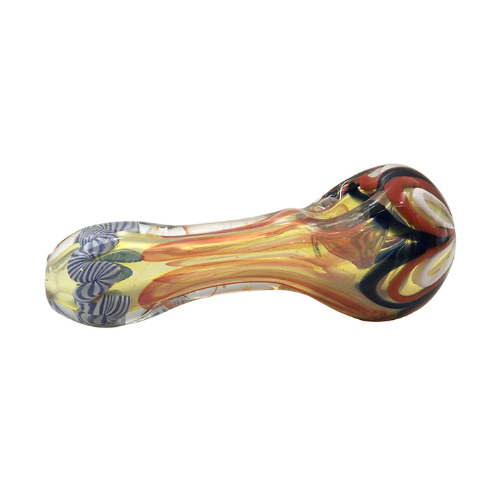 Heady Glass Smoking Pipes Hand Spoon Pipes Leaf Shape 392#