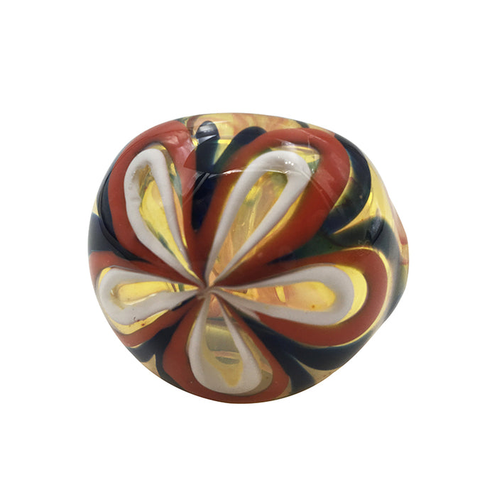 Heady Glass Smoking Pipes Hand Spoon Pipes Leaf Shape 392#