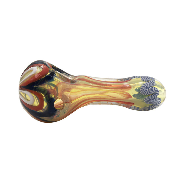 Heady Glass Smoking Pipes Hand Spoon Pipes Leaf Shape 392#