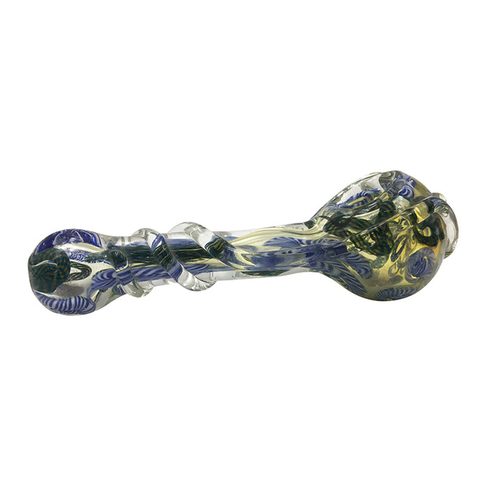 Sparkle Spiral Hand Glass Spoon Glass Pipe 399#