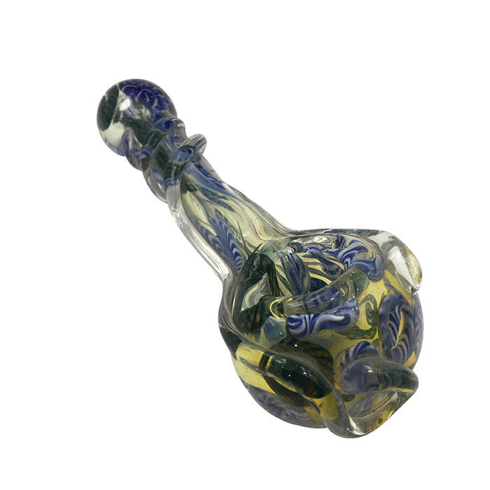 Sparkle Spiral Hand Glass Spoon Glass Pipe 399#
